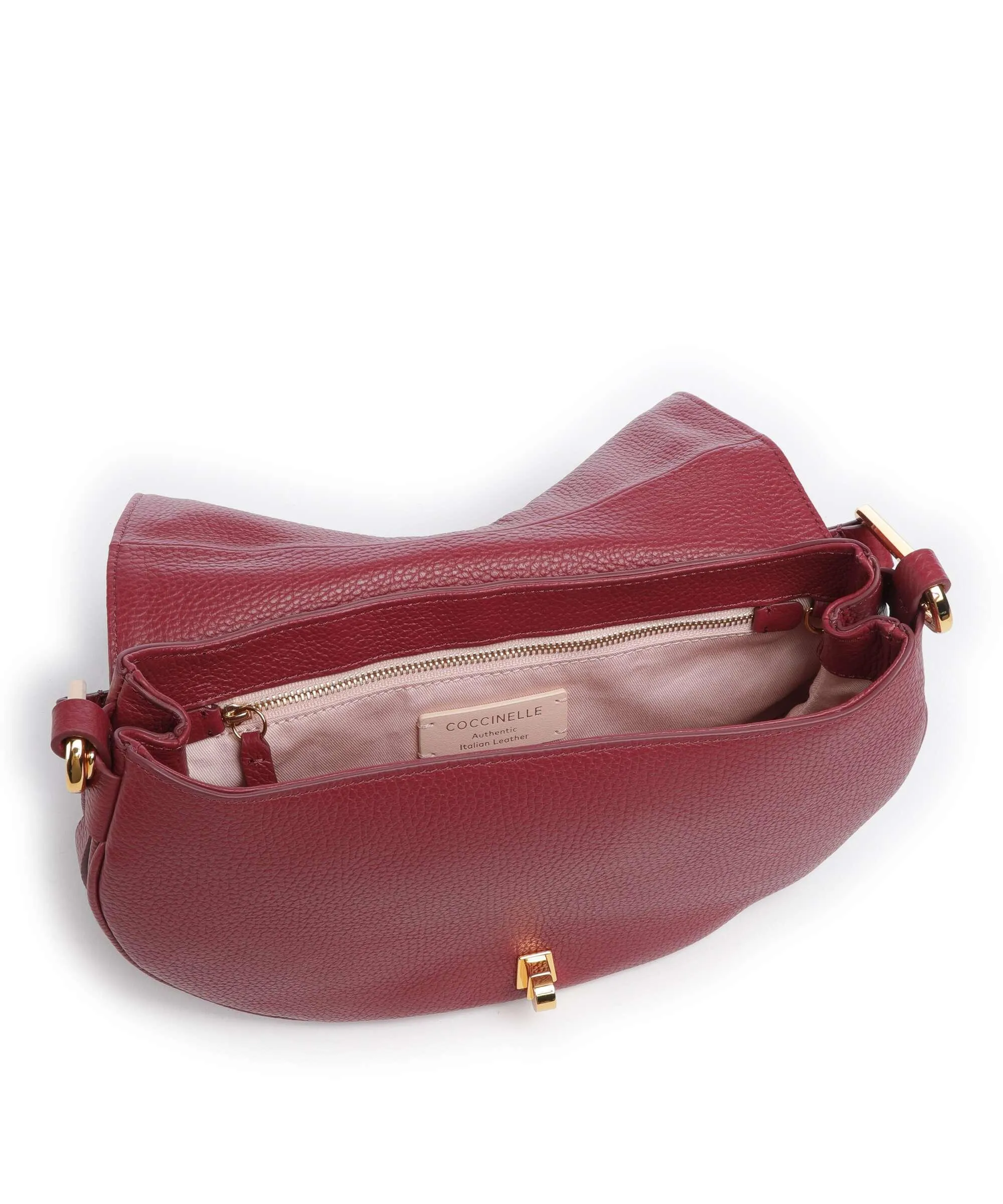  Coccinelle Magie Soft Borsa a spalla pelle di vacchetta grana rosso scuro  