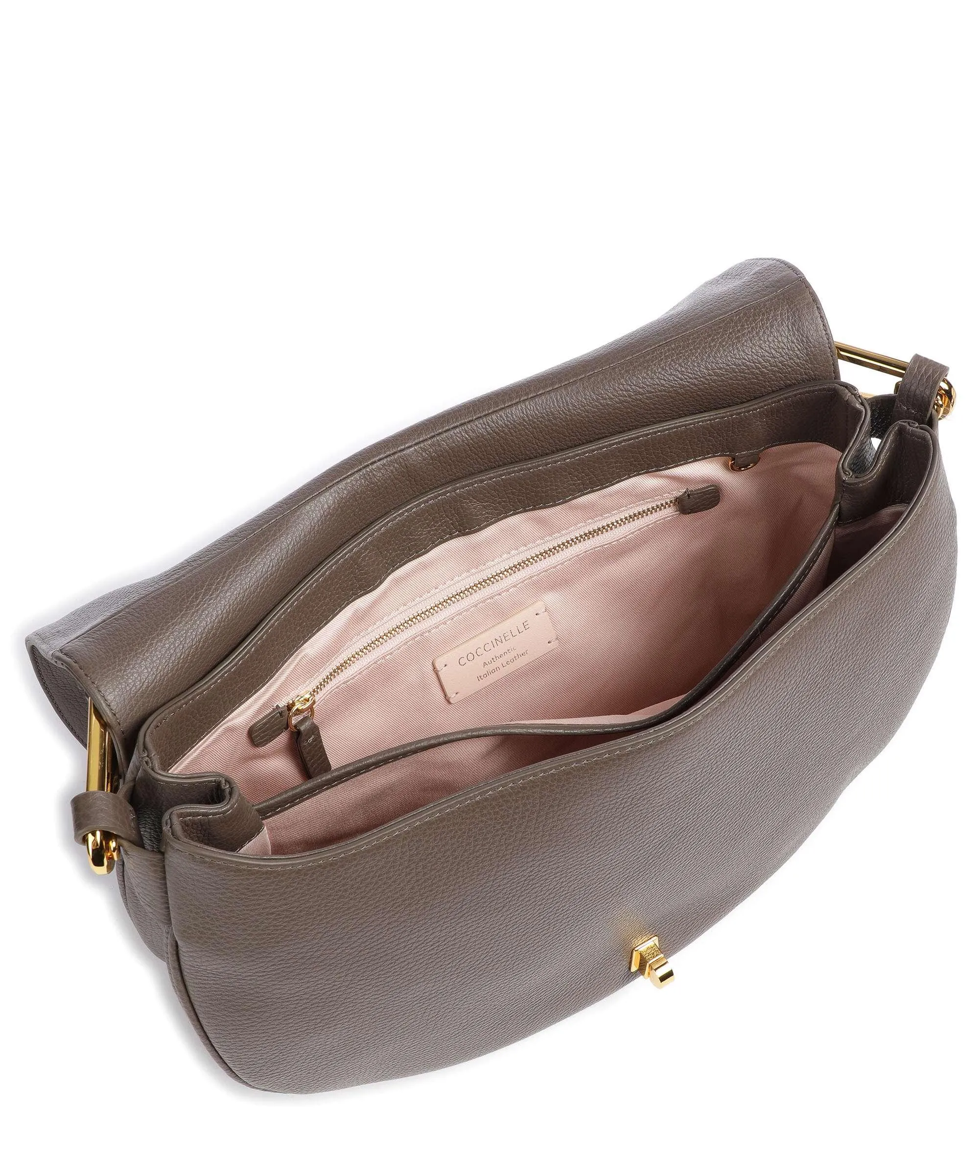  Coccinelle Magie Soft Borsa hobo pelle di vacchetta grana marrone  