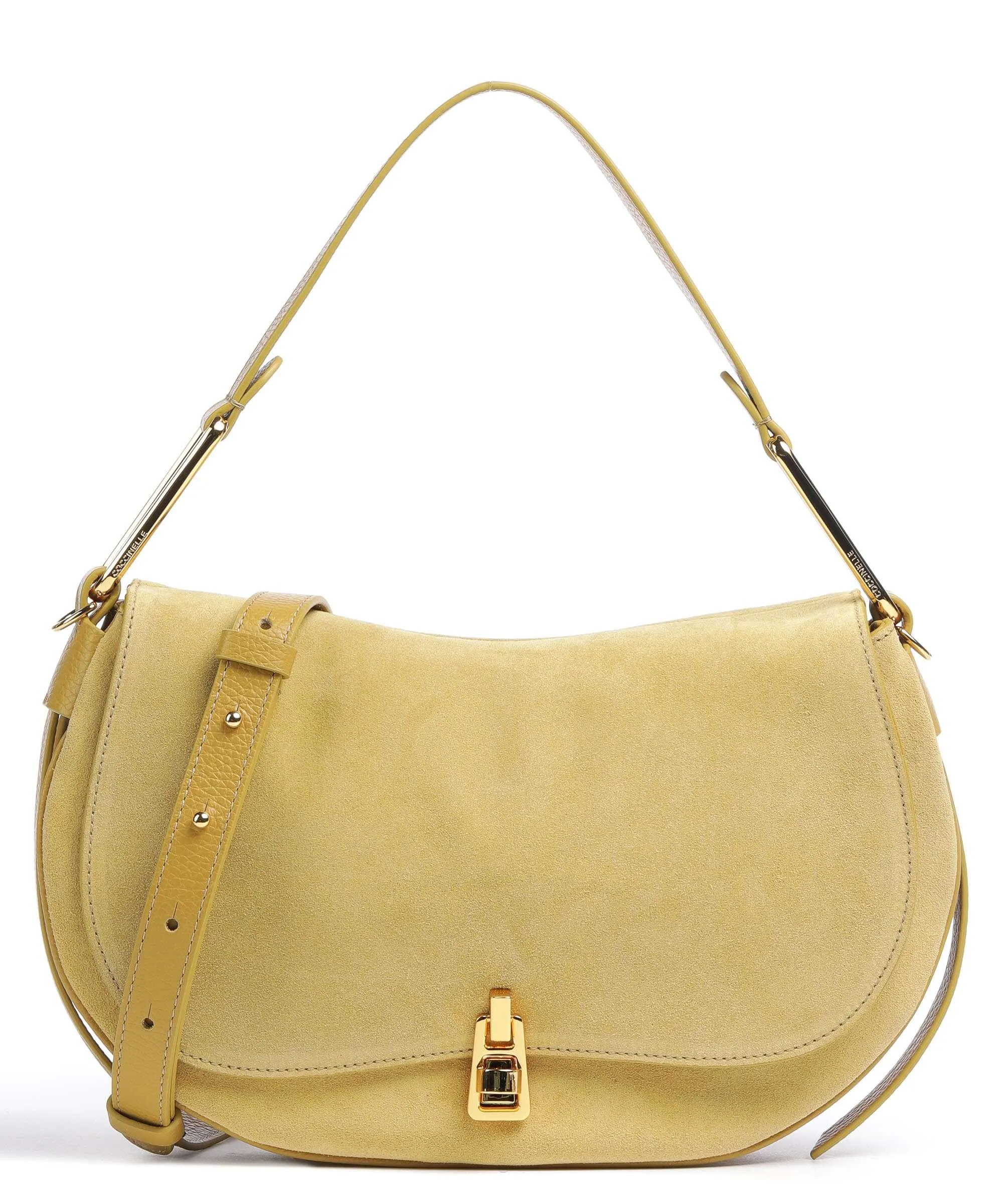 Coccinelle Magie Suede Borsa a spalla pelle bovina ruvida, pelle di vacchetta grana giallo  
