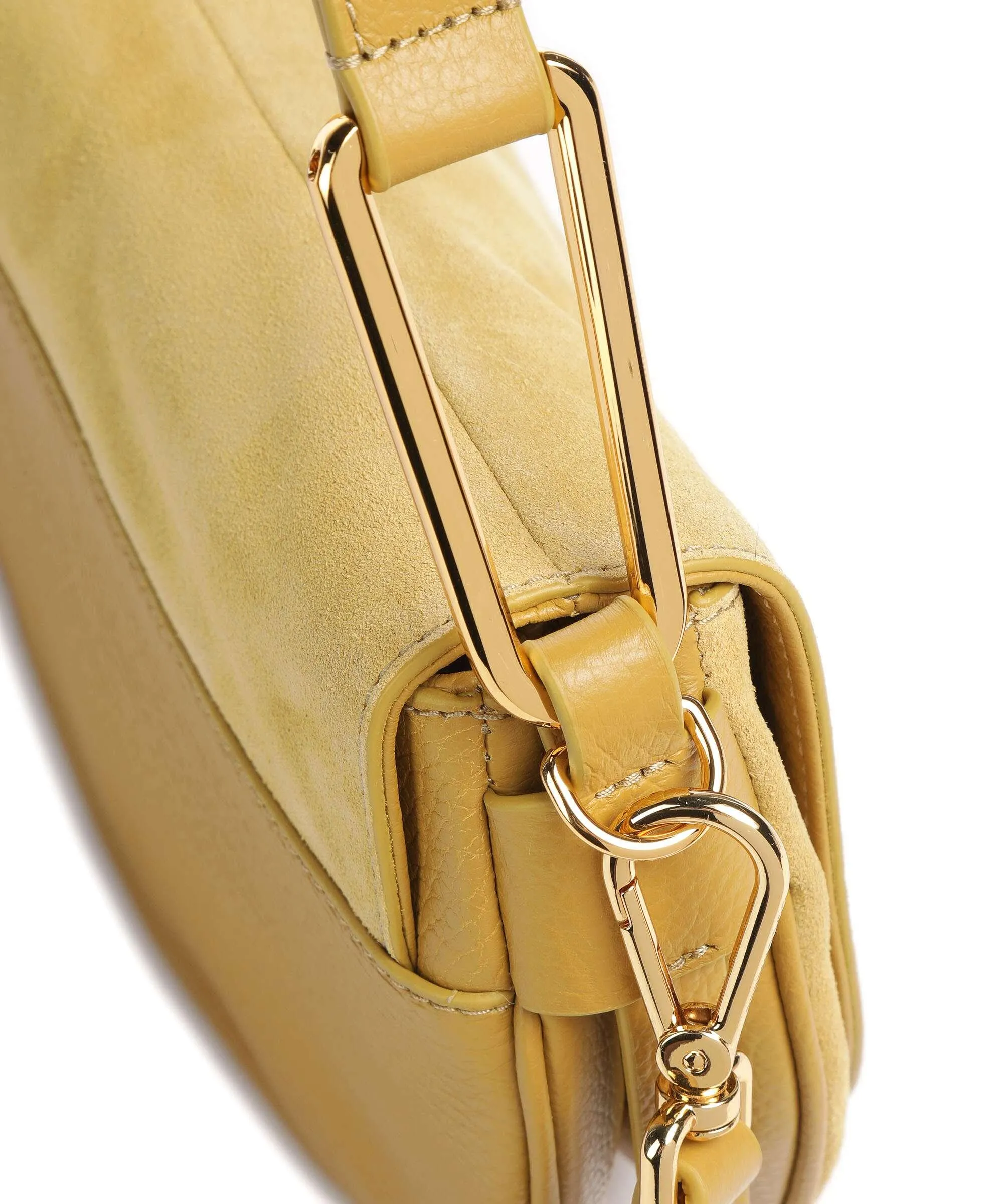  Coccinelle Magie Suede Borsa a spalla pelle bovina ruvida, pelle di vacchetta grana giallo  