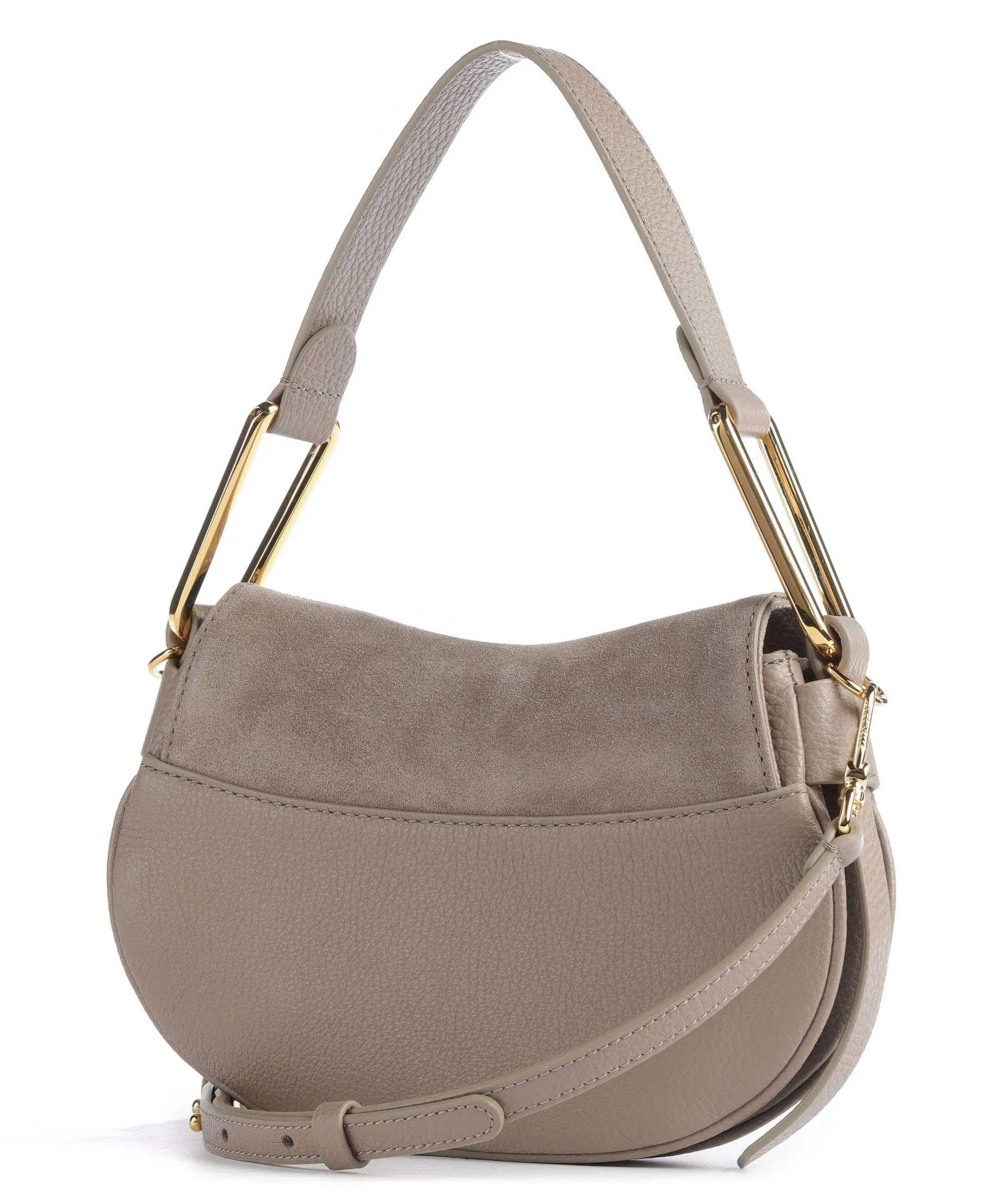  Coccinelle Magie Suede Borsa a spalla pelle bovina ruvida, pelle di vacchetta grana taupe  