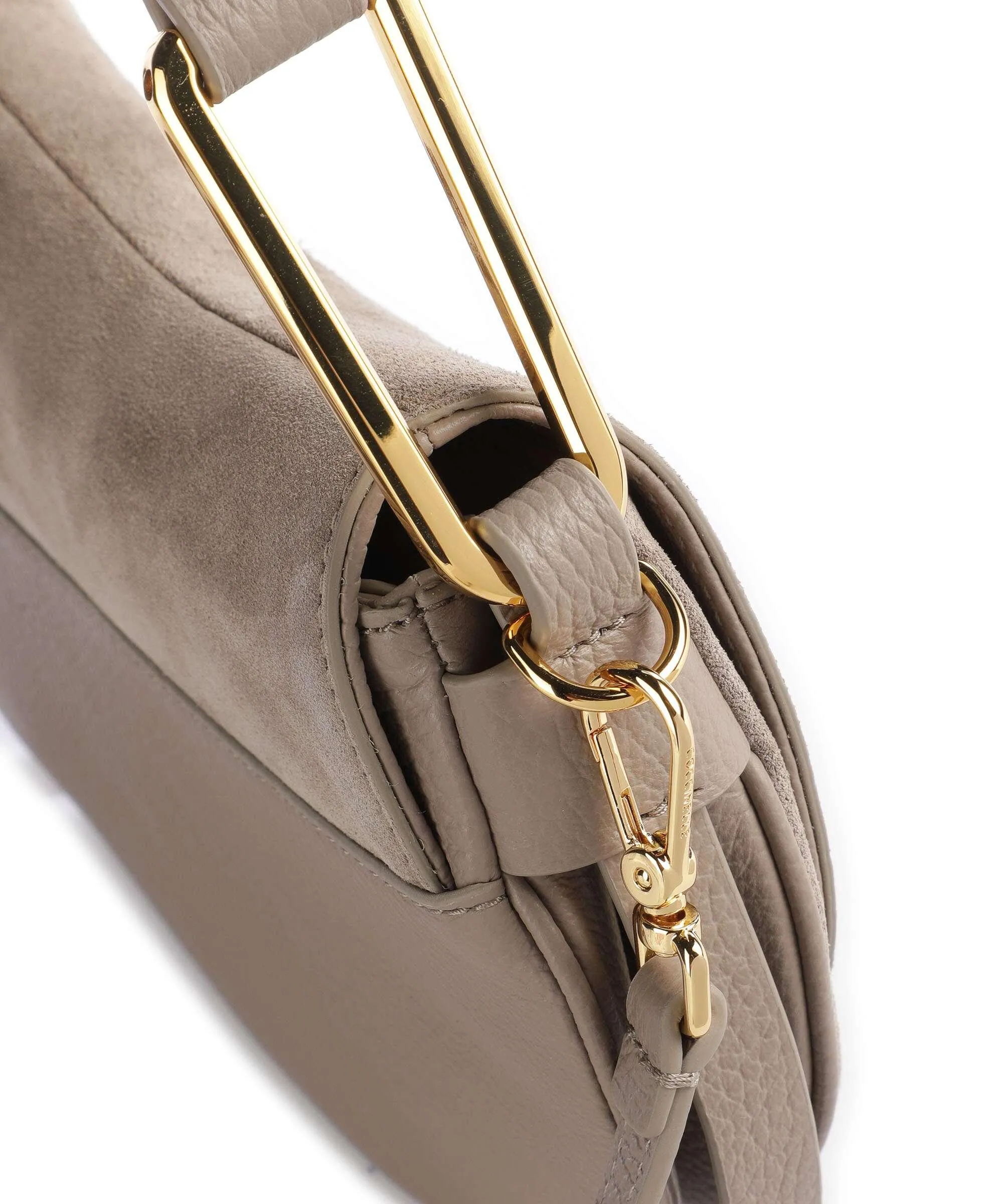  Coccinelle Magie Suede Borsa a spalla pelle bovina ruvida, pelle di vacchetta grana taupe  