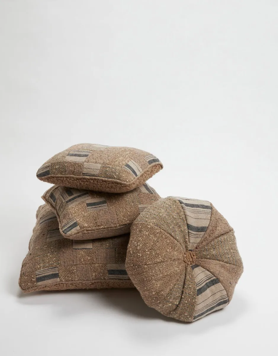     Cuscino patchwork tessuto | Cuscino Tondo   