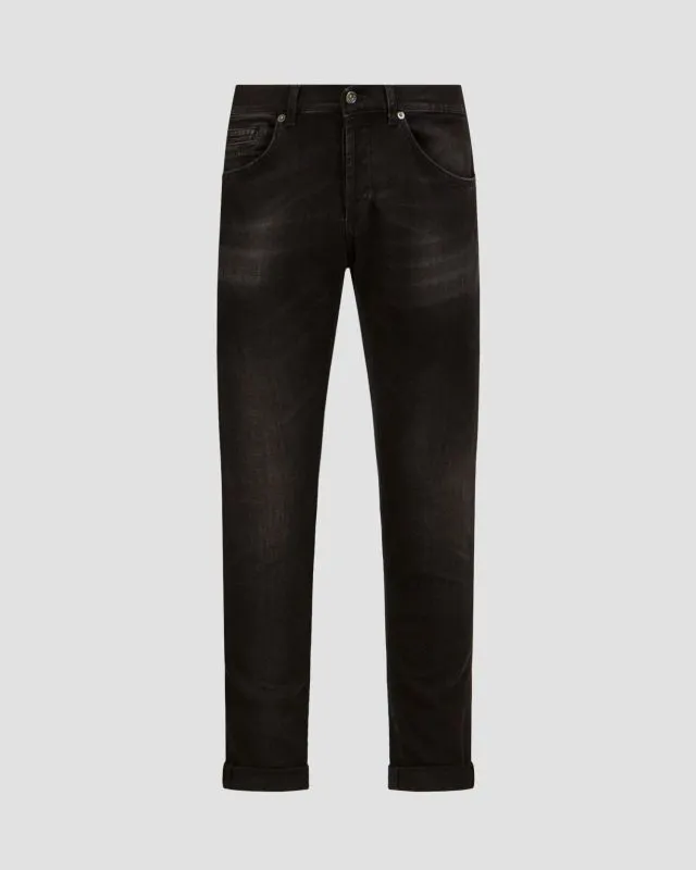 Czarne spodnie jeansowe męskie Dondup UP232DS0337UHB2-999