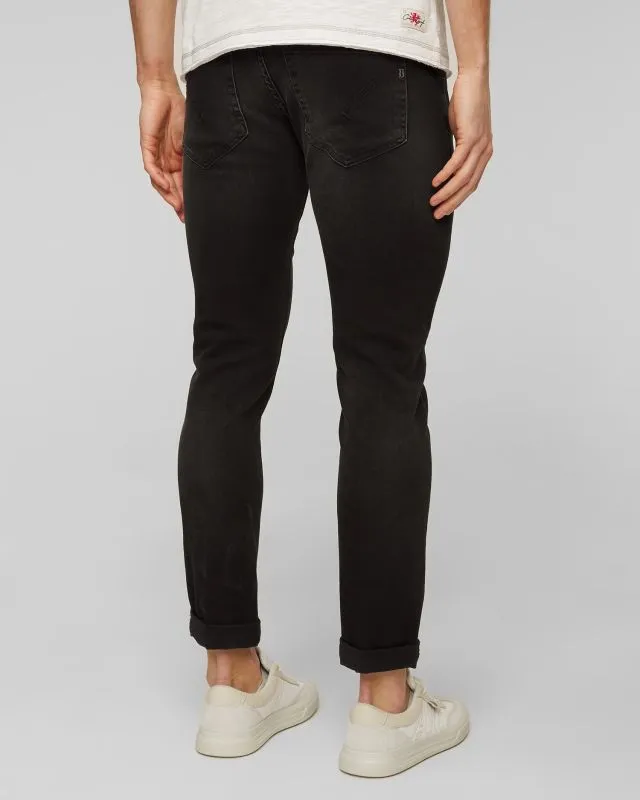 Czarne spodnie jeansowe męskie Dondup UP232DS0337UHB2-999