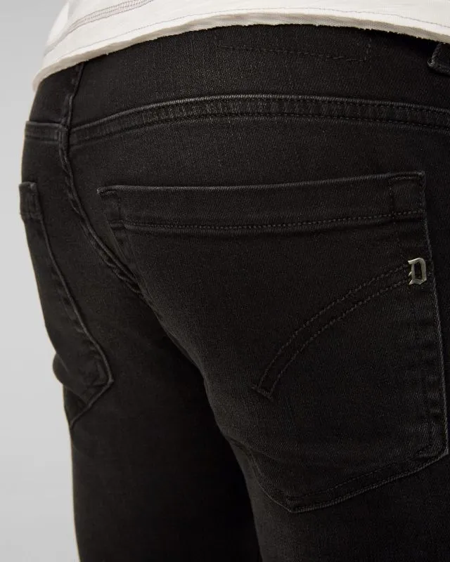Czarne spodnie jeansowe męskie Dondup UP232DS0337UHB2-999