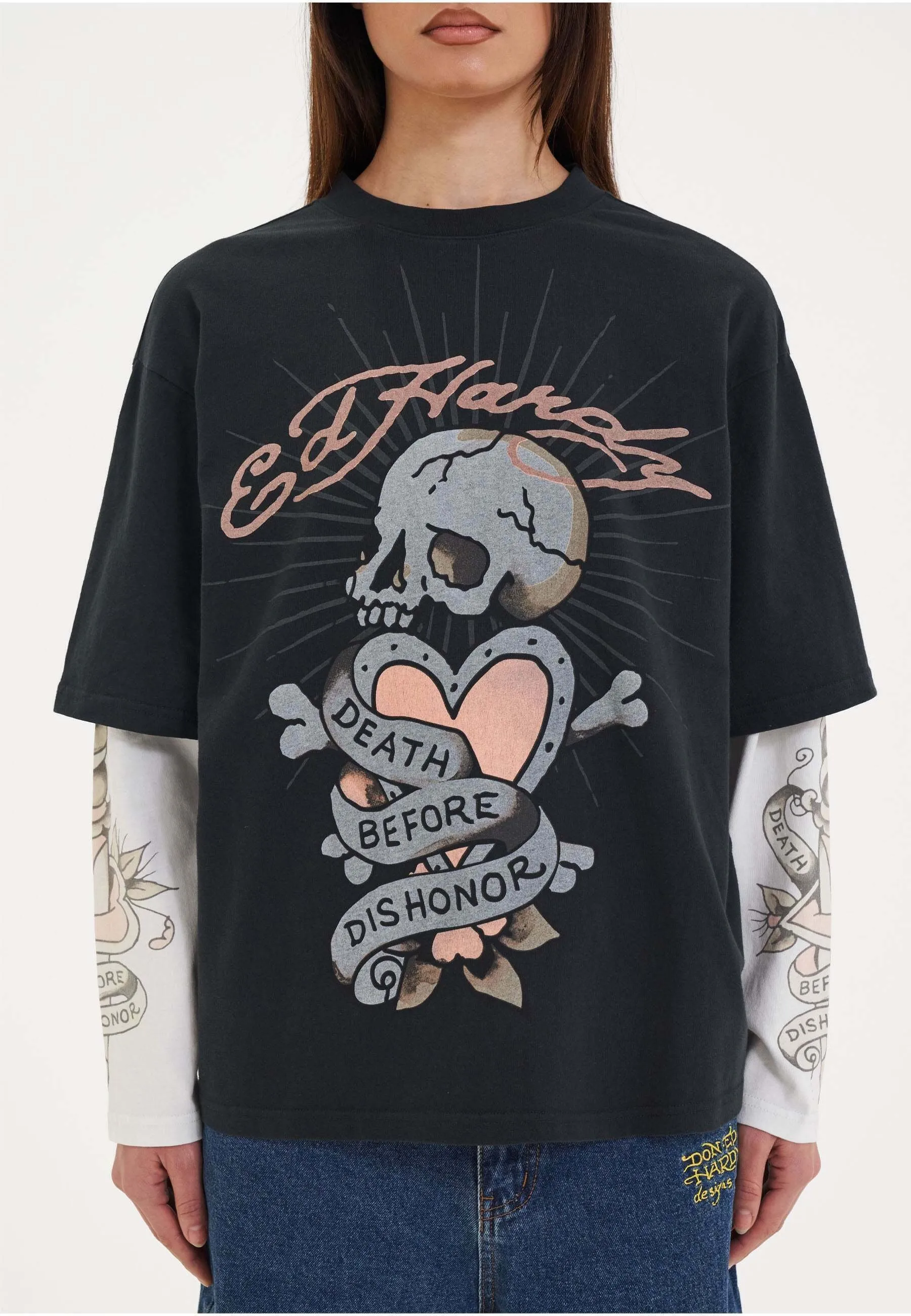 DEATH & DISHONOR DOUBLE SLEEVE - Maglietta a manica lunga