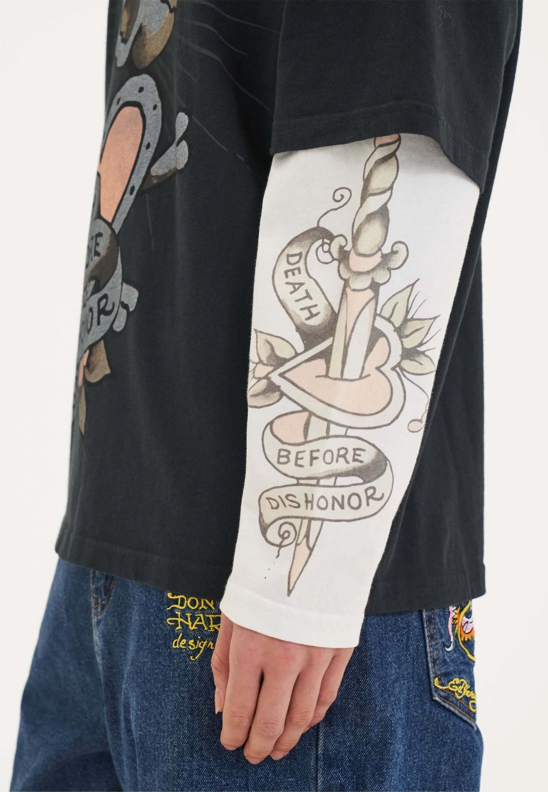 DEATH & DISHONOR DOUBLE SLEEVE - Maglietta a manica lunga