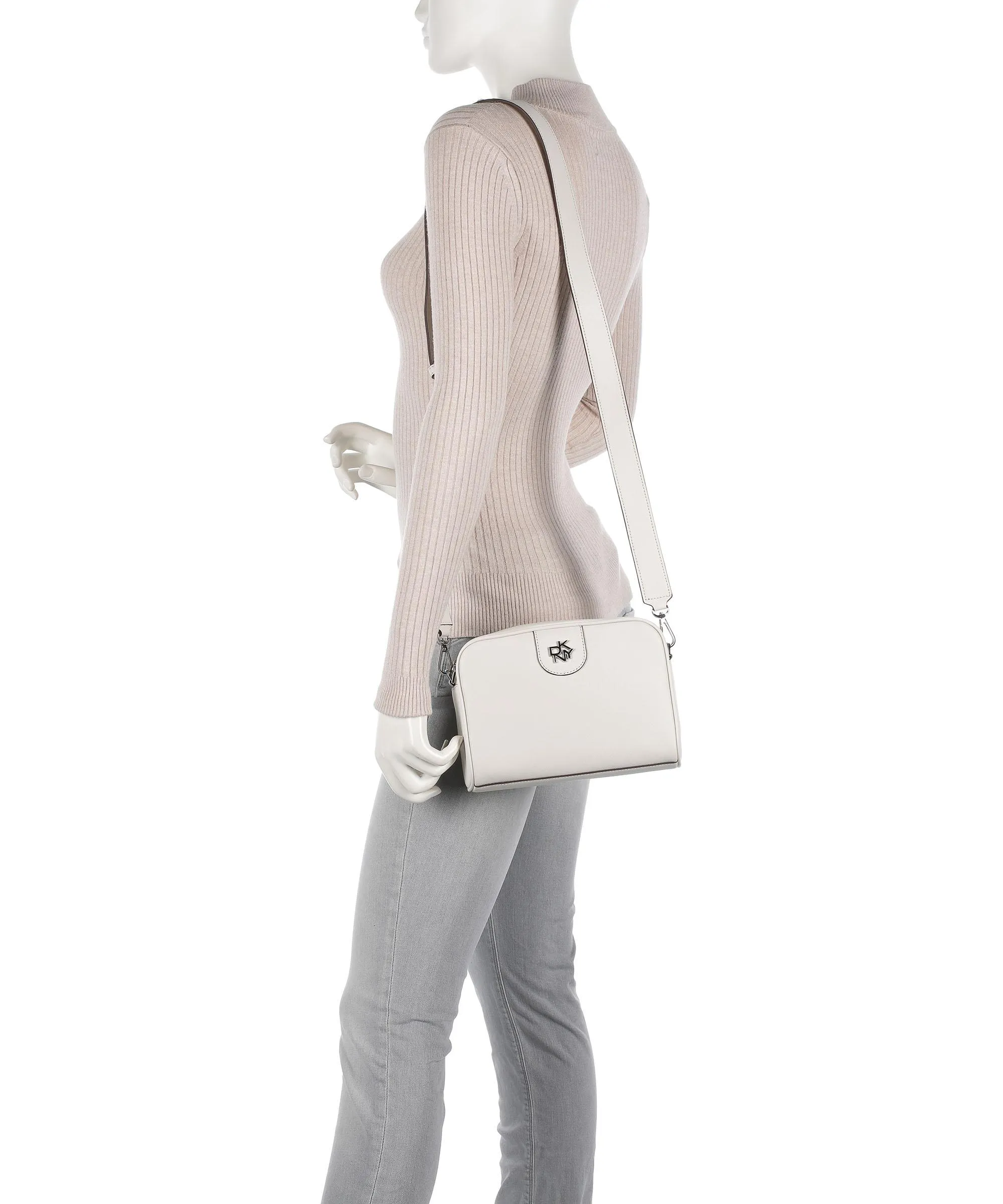  DKNY Carol Borsa a tracolla pelle bovina avorio  