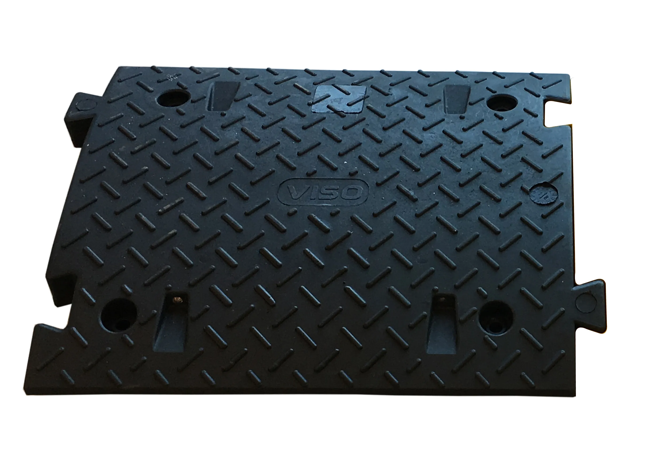 Dosso di rallentamento Nero in Gomma Viso, L. 430mm, Ø cavi 27mm