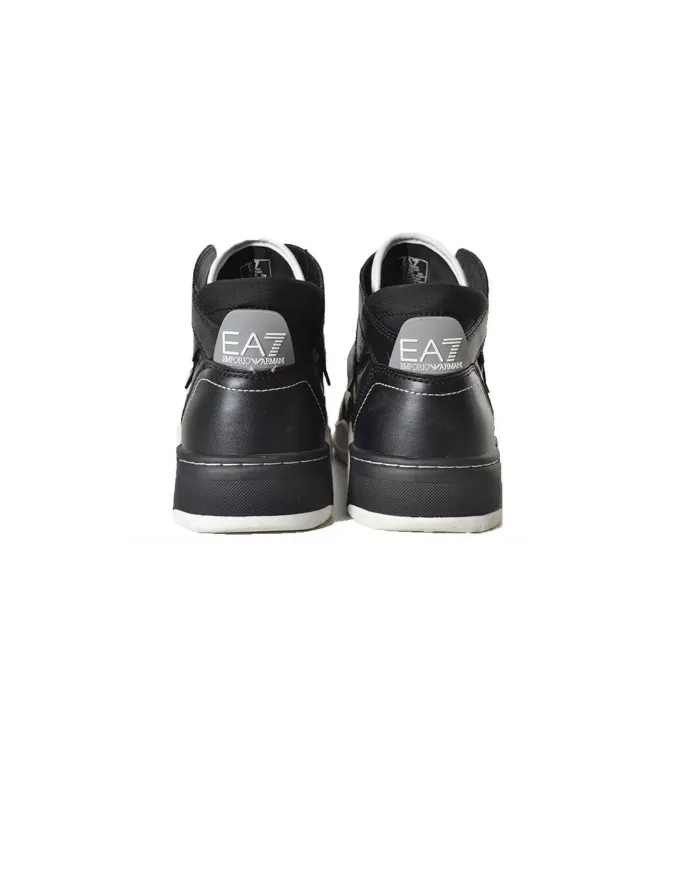 EA7 Armani Sneakers Uomo X8Z033 XK267 P-EE Stivaletti Basket Neri K485 BLACK/ WHITE