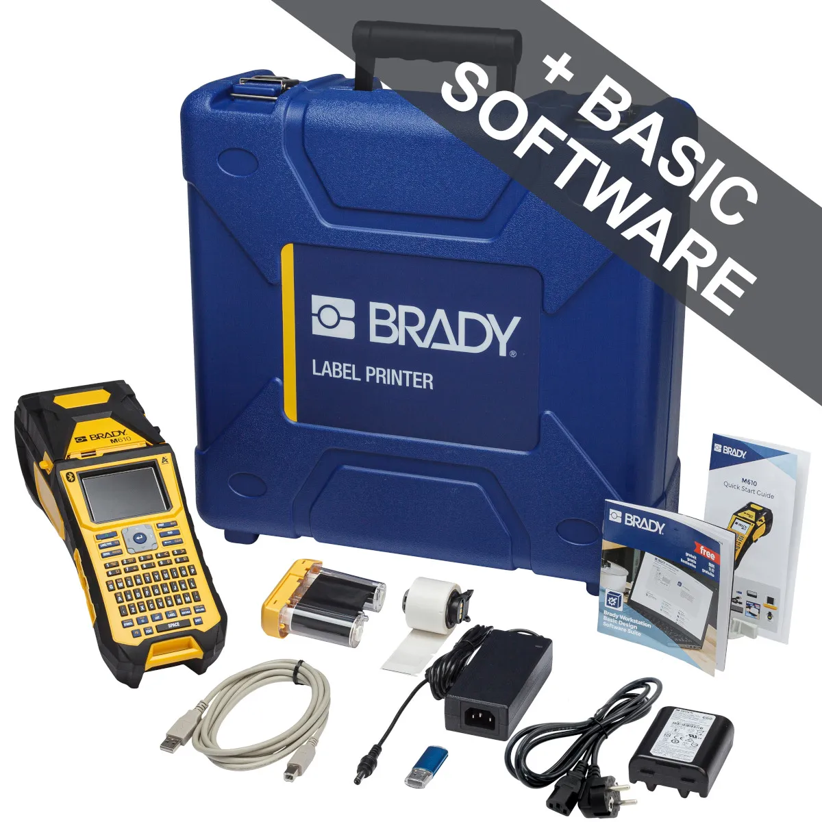 Etichettatrice Portatile Brady M610, AZERTY, largh. 50.8mm max, spina tipo C - EU