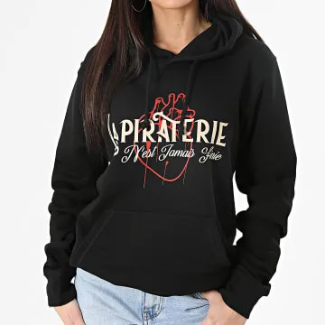 Felpa con cappuccio Coeur De Ratpi Donna Nero