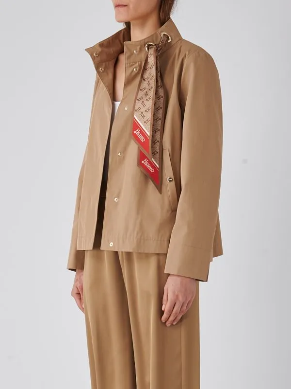 Giacca donna Herno in gabardine di cotone Sabbia