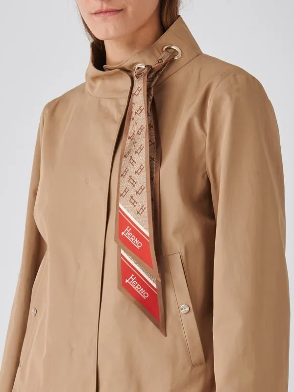Giacca donna Herno in gabardine di cotone Sabbia