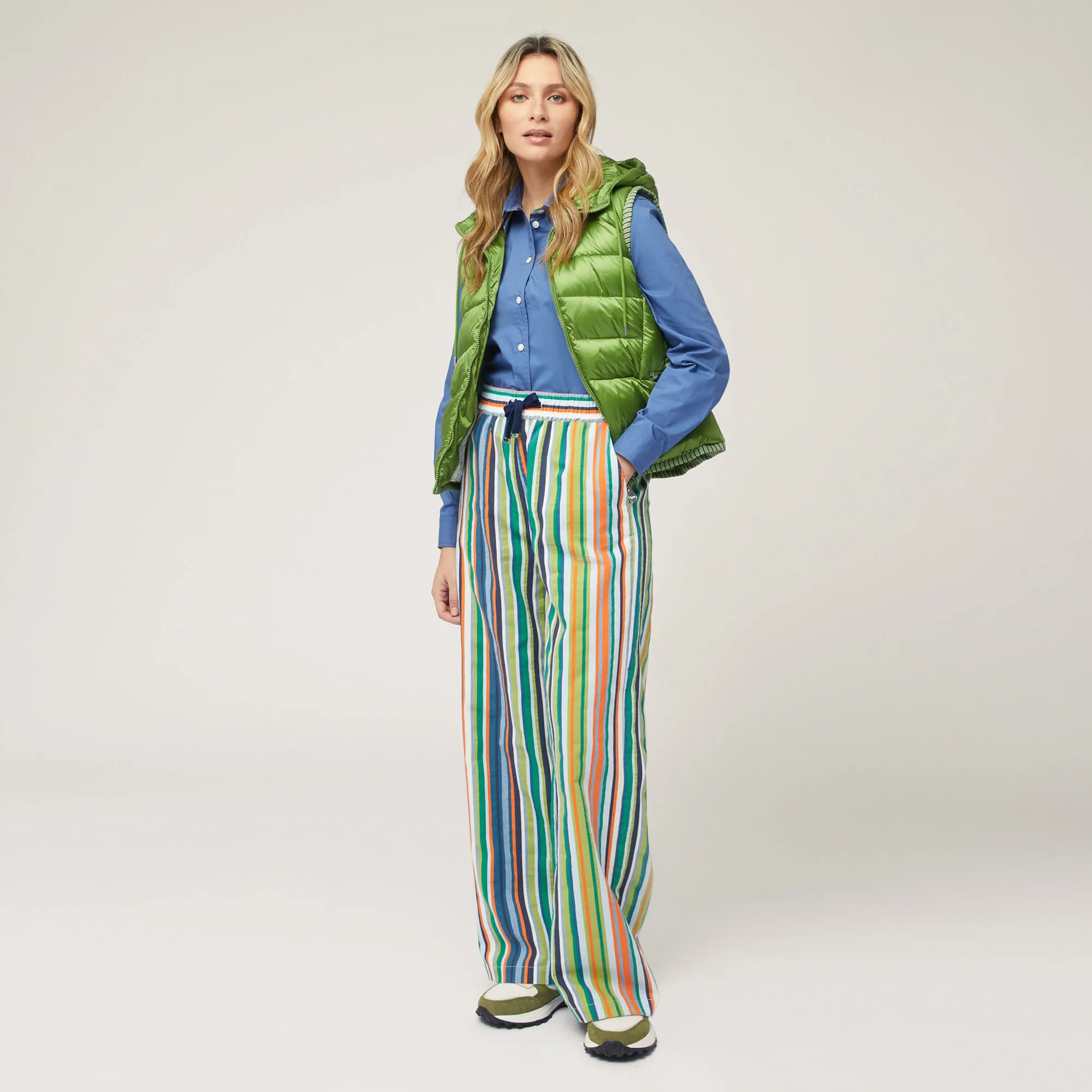 Gilet Imbottito Con Cappuccio