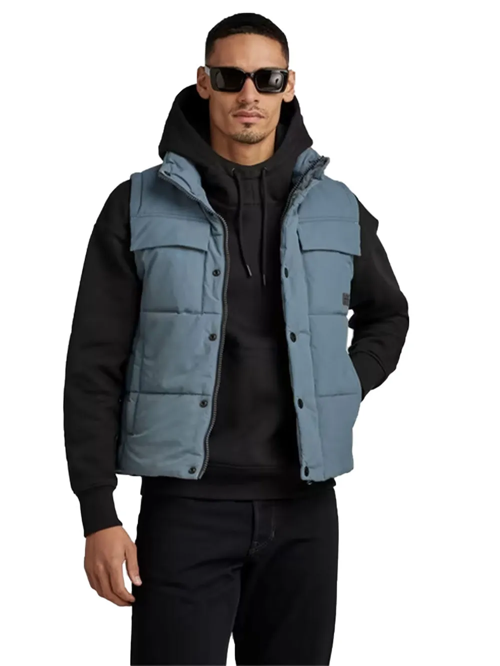 Gilet imbottito uomo azzurro