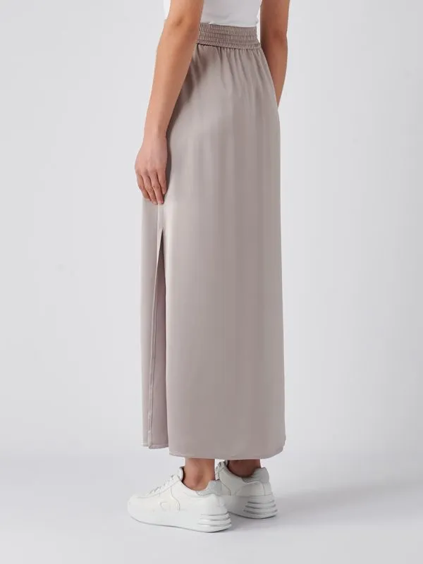 Gonna donna Herno longuette in satin Chantilly