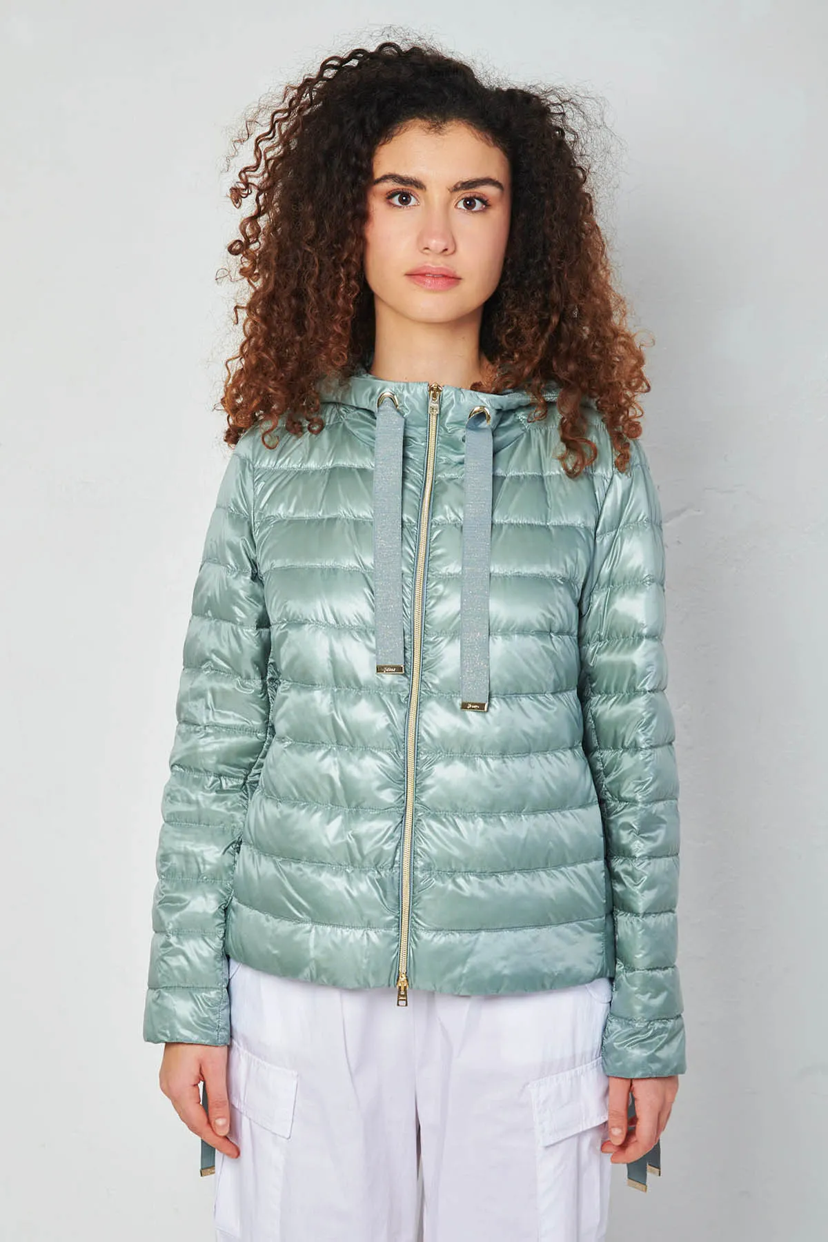 HERNO Bomber con cappuccio in nylon ultralight