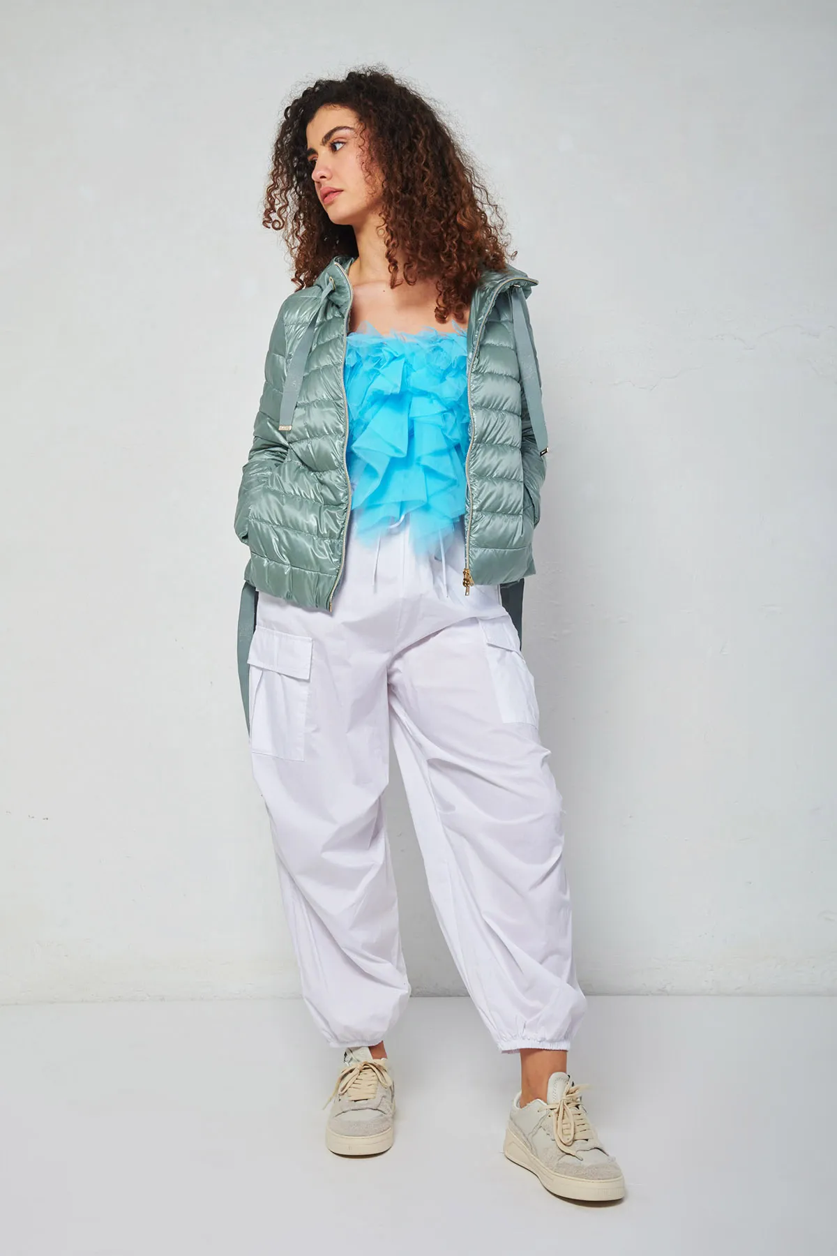 HERNO Bomber con cappuccio in nylon ultralight