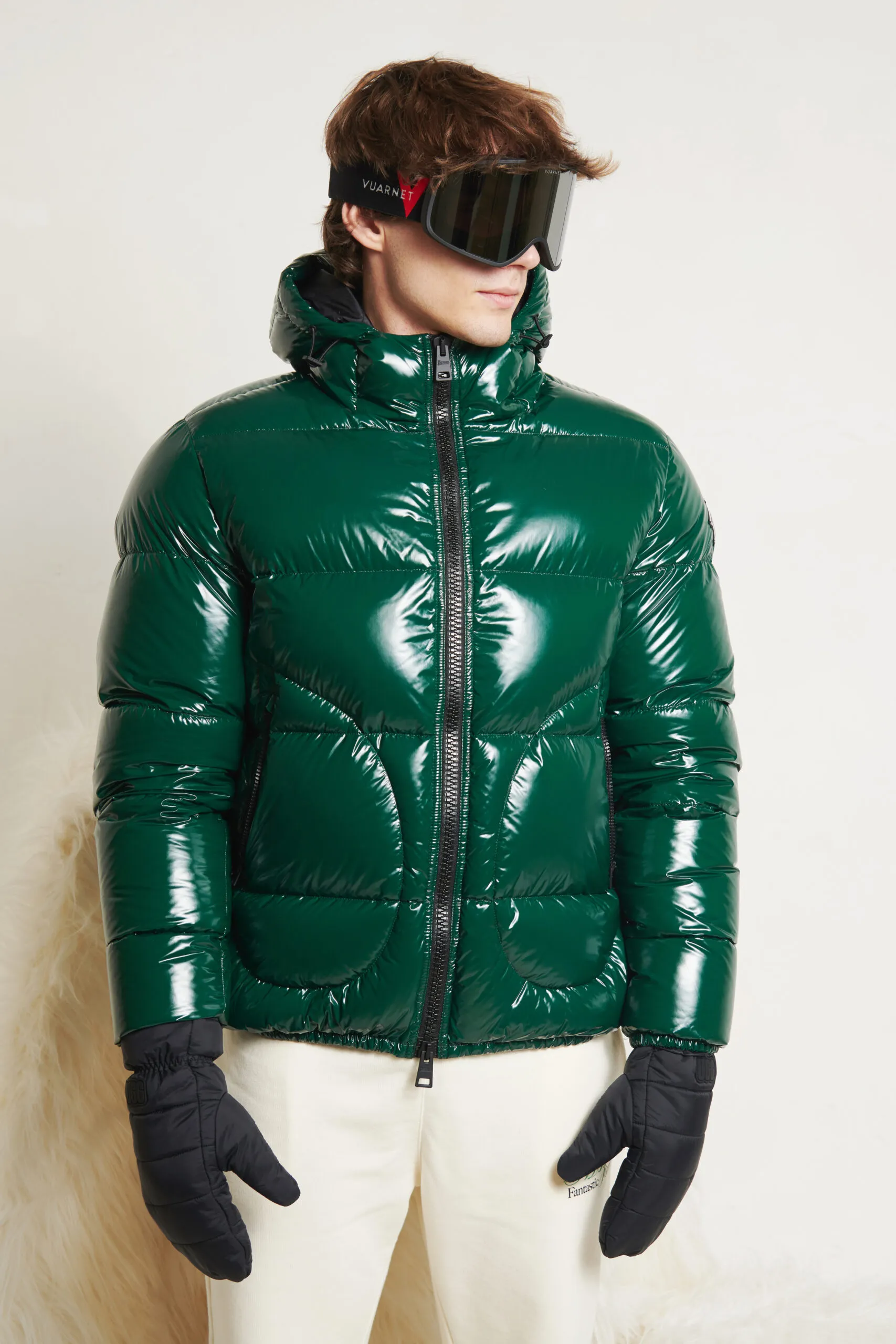 HERNO Giubbotto Bomber in Gloss verde scuro