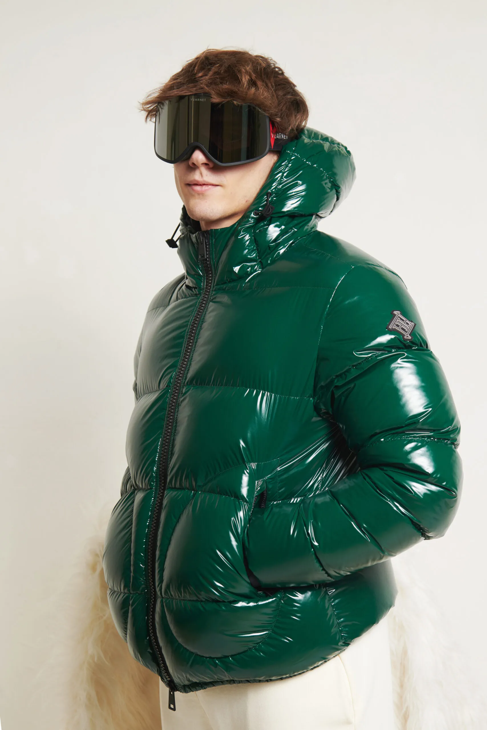 HERNO Giubbotto Bomber in Gloss verde scuro