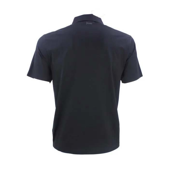 Herno Polo Con Colletto In Tessuto Scuba Nero