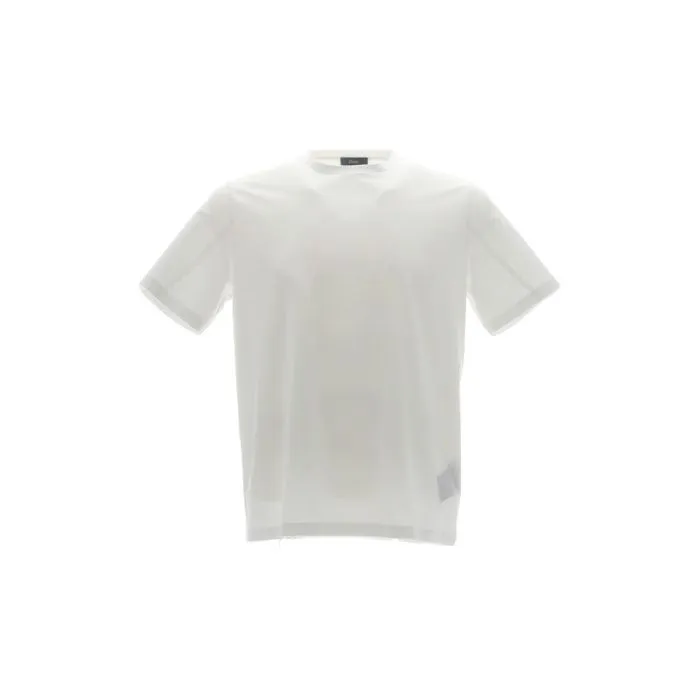 Herno T-shirt Girocollo Cotone Elasticizzato Termosaldato Bianco