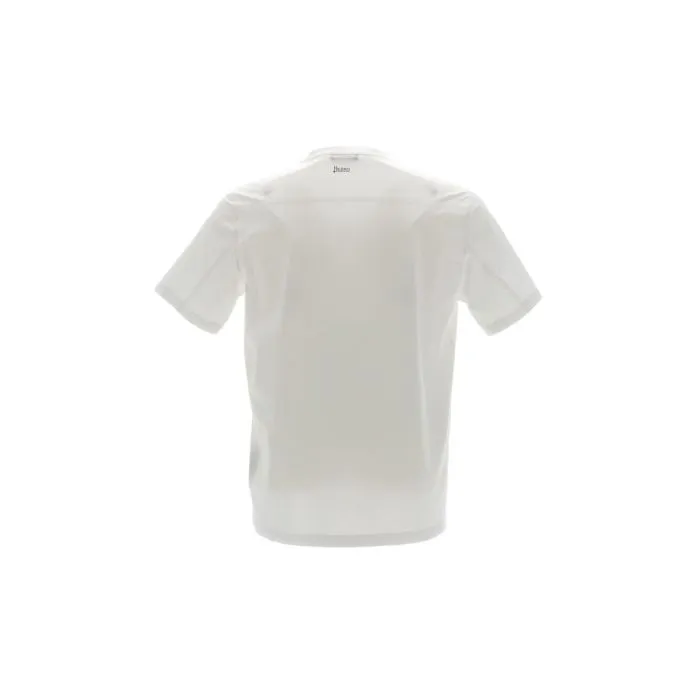 Herno T-shirt Girocollo Cotone Elasticizzato Termosaldato Bianco