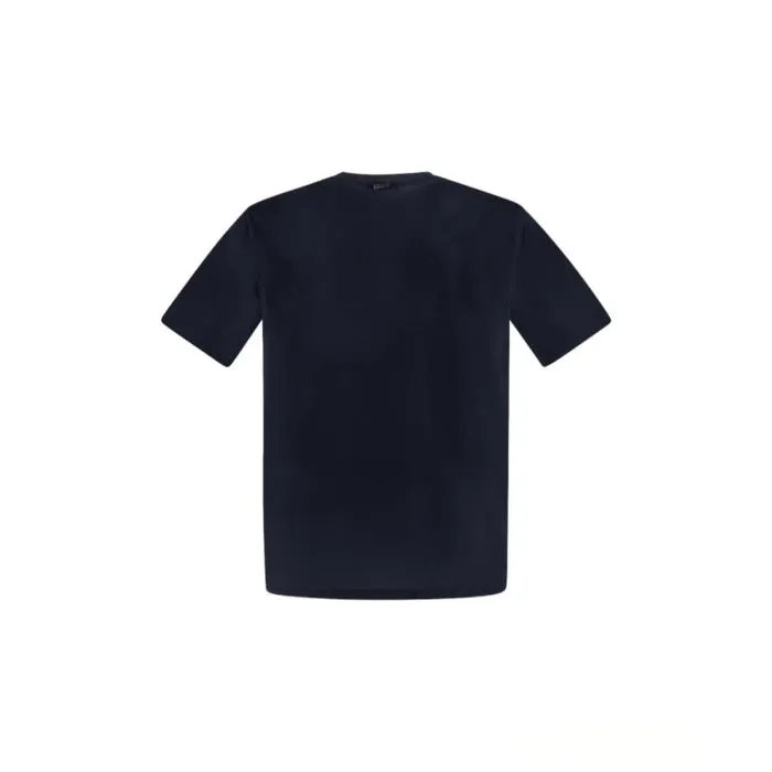 Herno T-shirt In Cotone Stretch Blu
