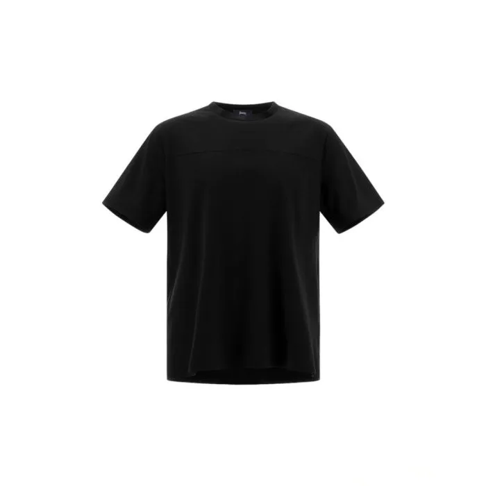 Herno T-shirt In Cotone Stretch Con Cucitura Nero