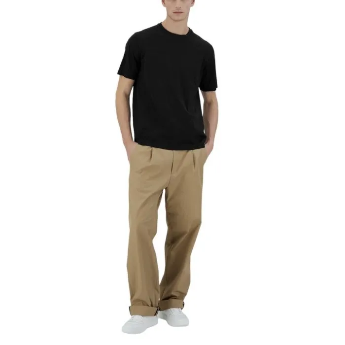 Herno T-shirt In Cotone Stretch Con Cucitura Nero
