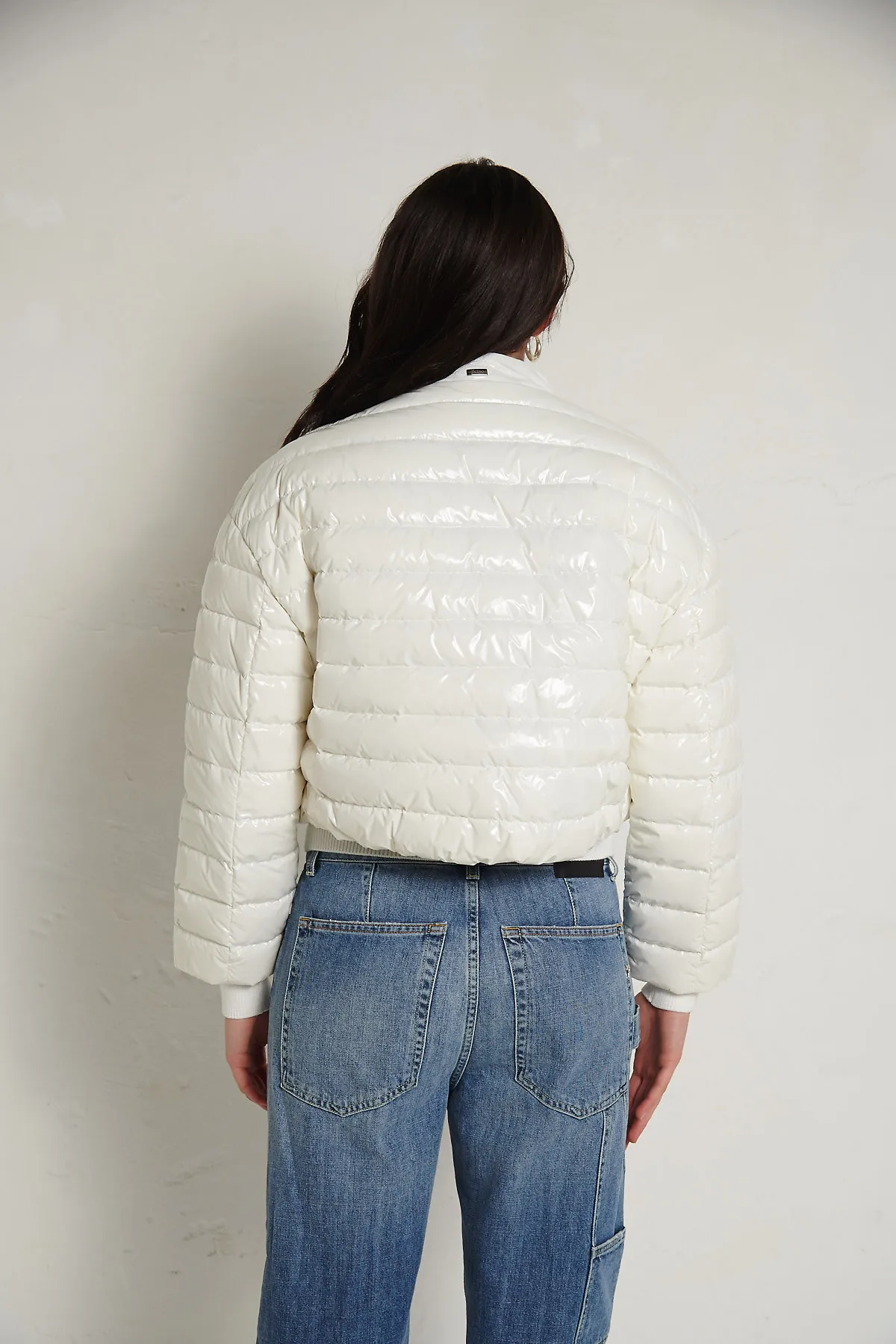 HERNO – Giubbotto corto in Gloss Bianco