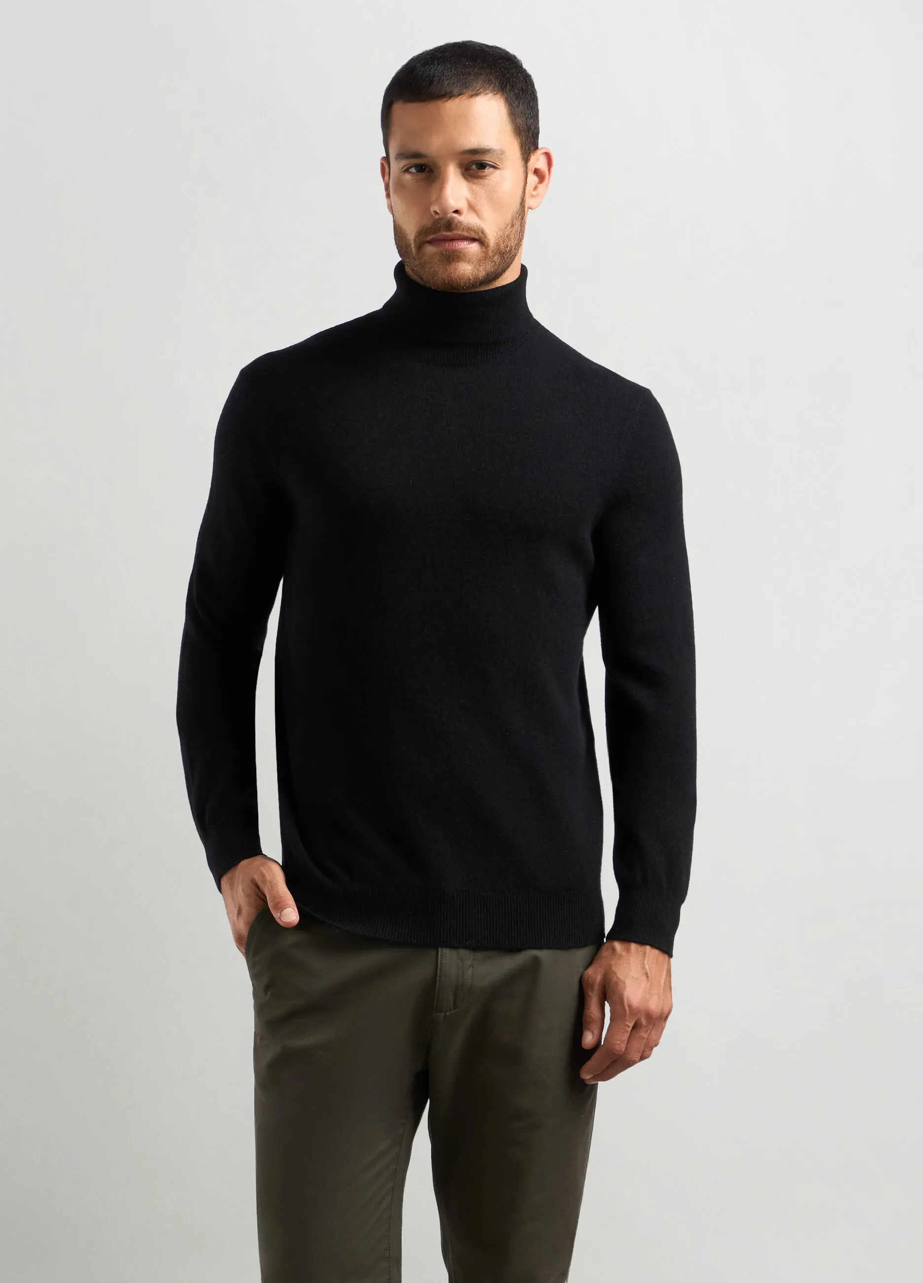 J. HART & BROS  Maglione dolcevita in puro cashmere uomo
