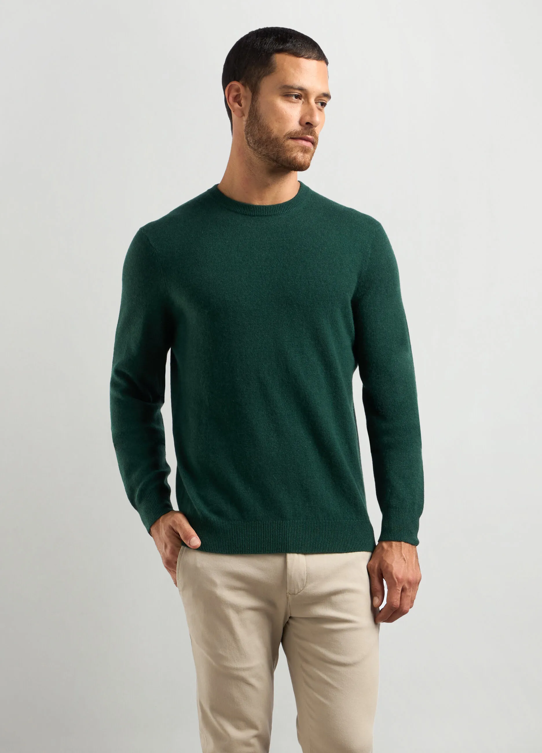 J. HART & BROS  Maglione girocollo in puro cashmere uomo