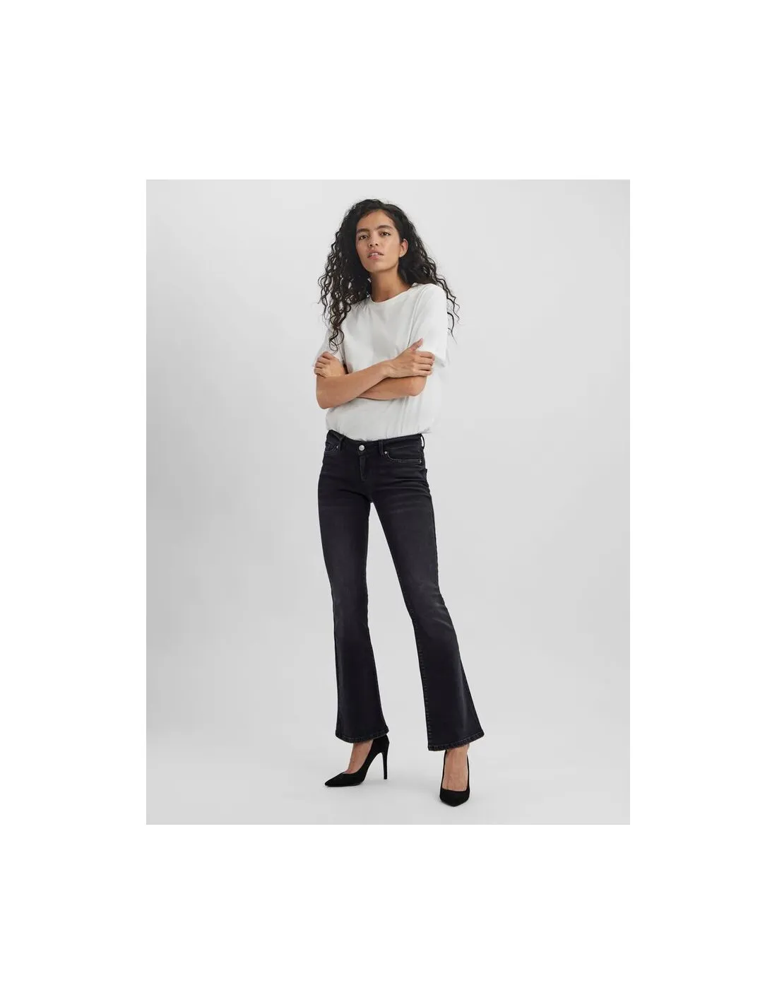 Jeans nero donna Vmsigi Vero Moda