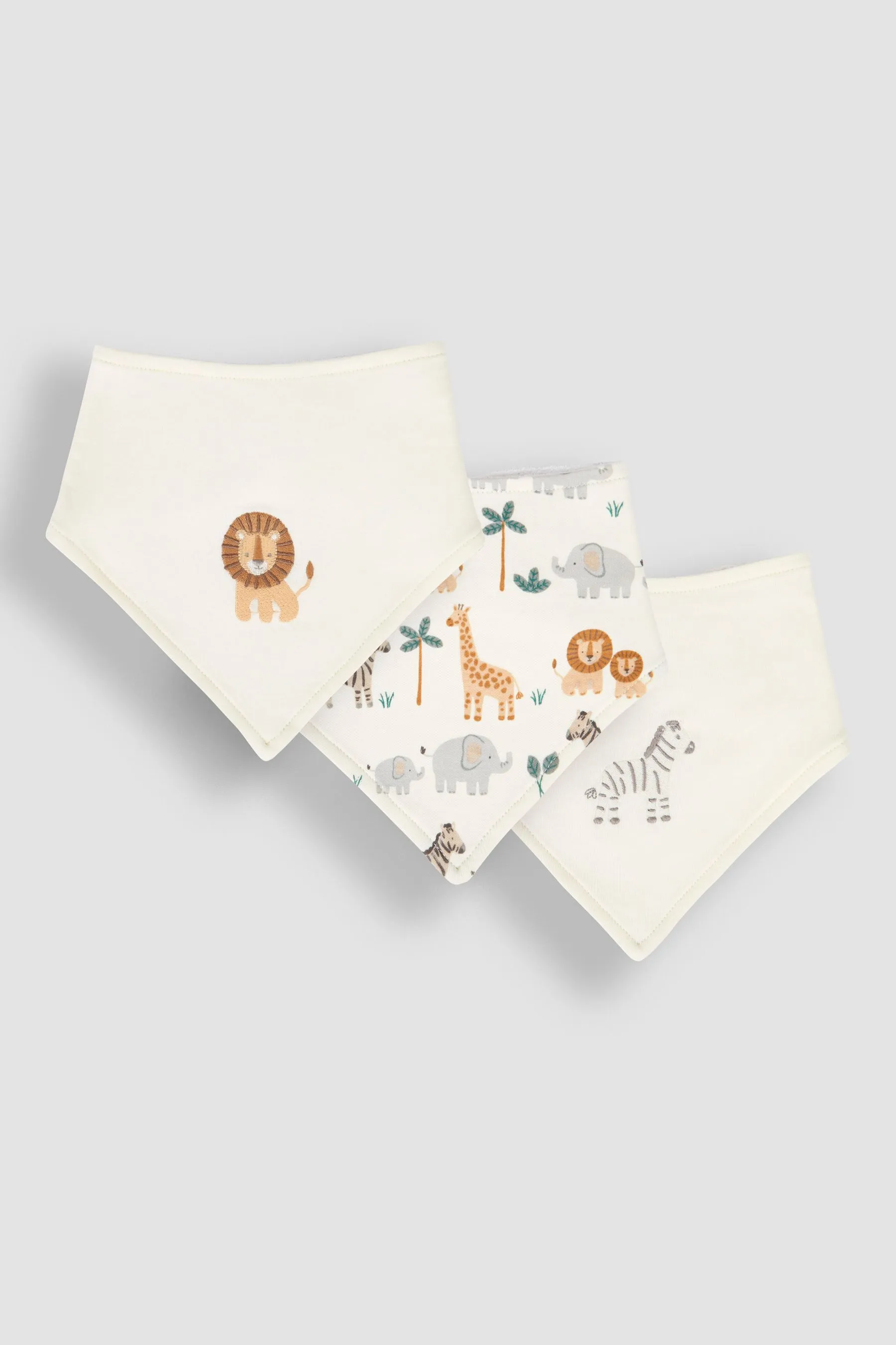 JoJo Maman Bébé 3-Pack Cotton Baby Dribble Bibs    