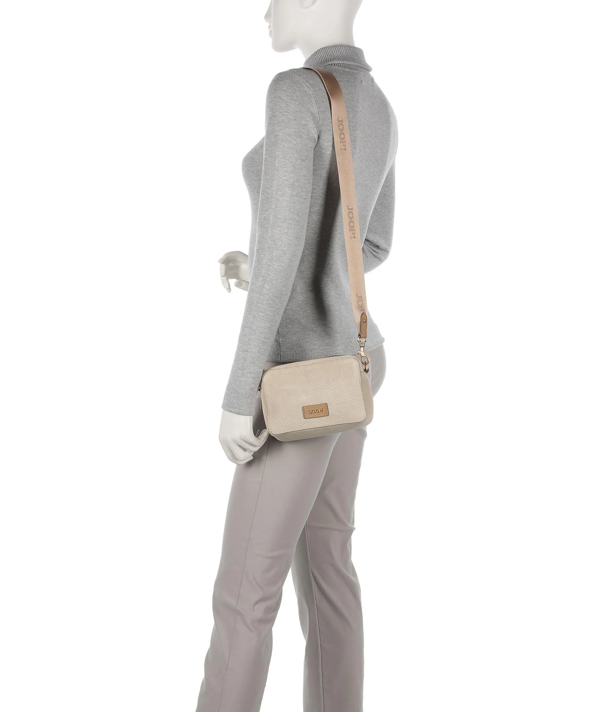  JOOP! Perforare Susan Borsa a tracolla pelle bovina ruvida beige  