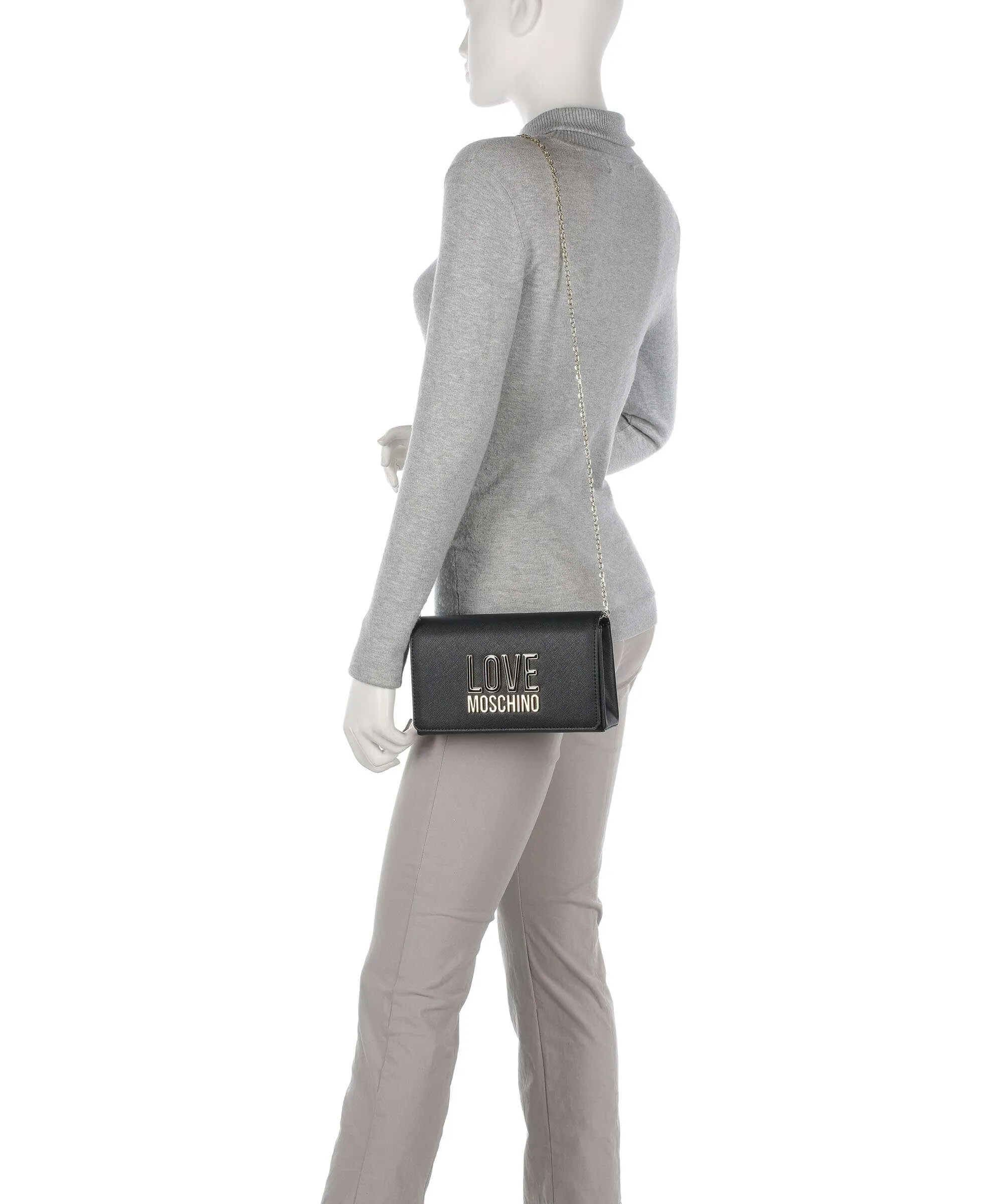  Love Moschino Smart Daily Borsa a tracolla pelle sintetica nero  