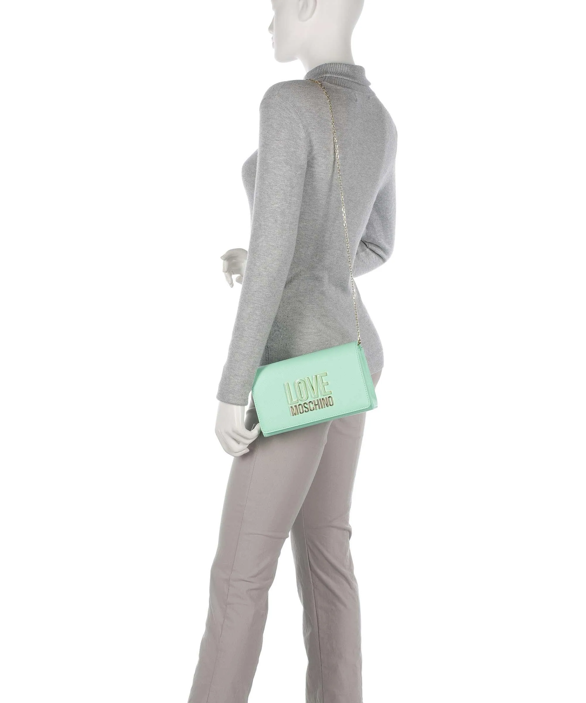  Love Moschino Smart Daily Borsa a tracolla pelle sintetica verde menta  