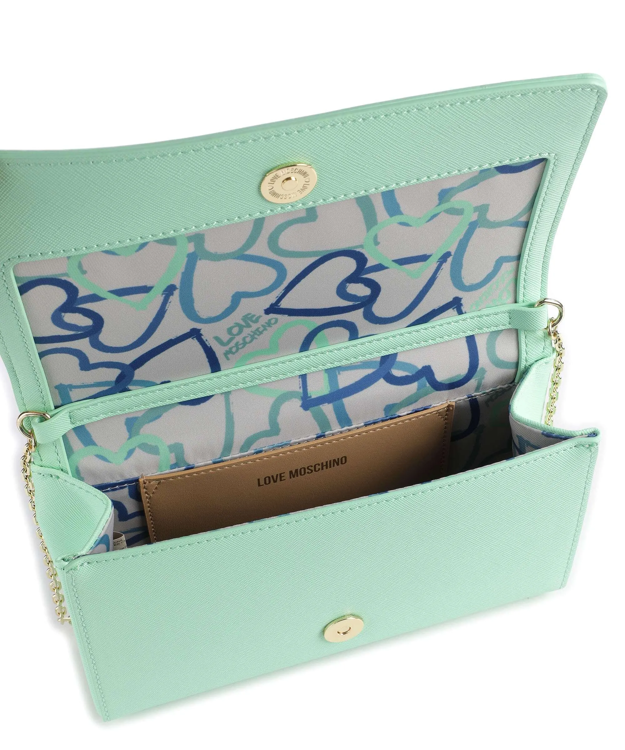  Love Moschino Smart Daily Borsa a tracolla pelle sintetica verde menta  