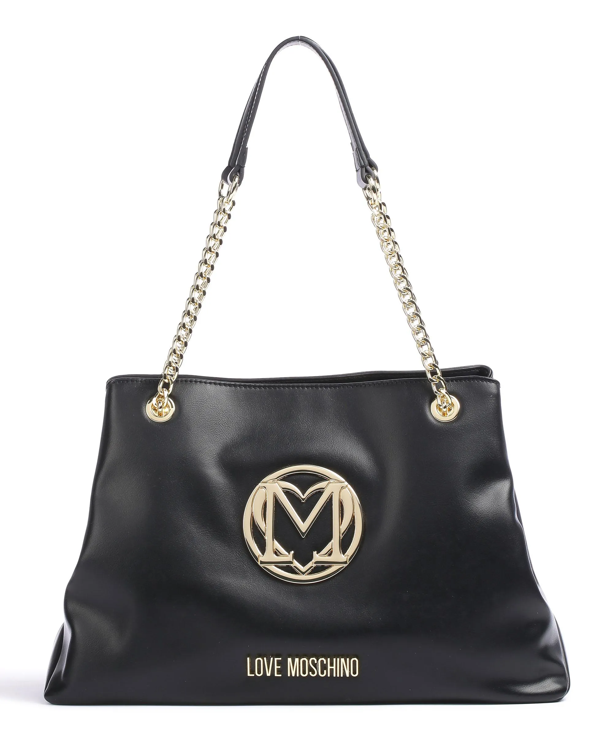  Love Moschino Supergold Borsa shopper pelle sintetica nero  