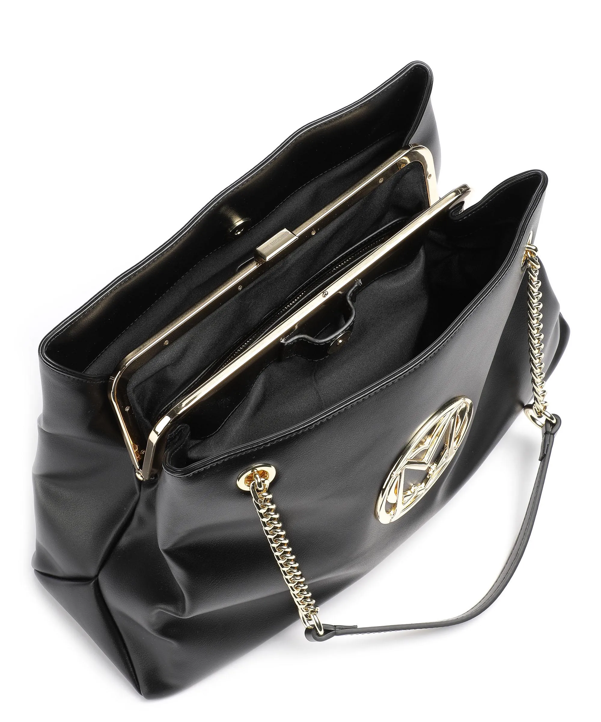  Love Moschino Supergold Borsa shopper pelle sintetica nero  