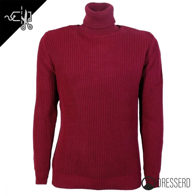 Maglia Uomo dolcevita maglione collo alto Invernale Maglie Trama Pesante Dresserd