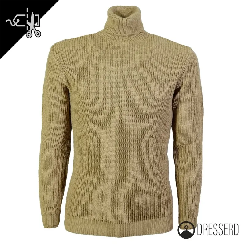 Maglia Uomo dolcevita maglione collo alto Invernale Maglie Trama Pesante Dresserd