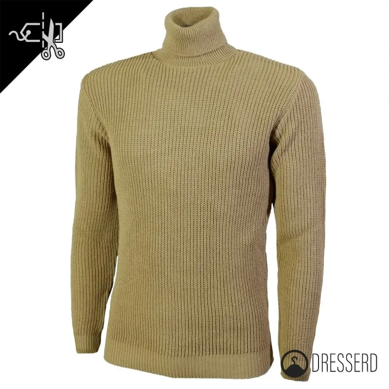 Maglia Uomo dolcevita maglione collo alto Invernale Maglie Trama Pesante Dresserd