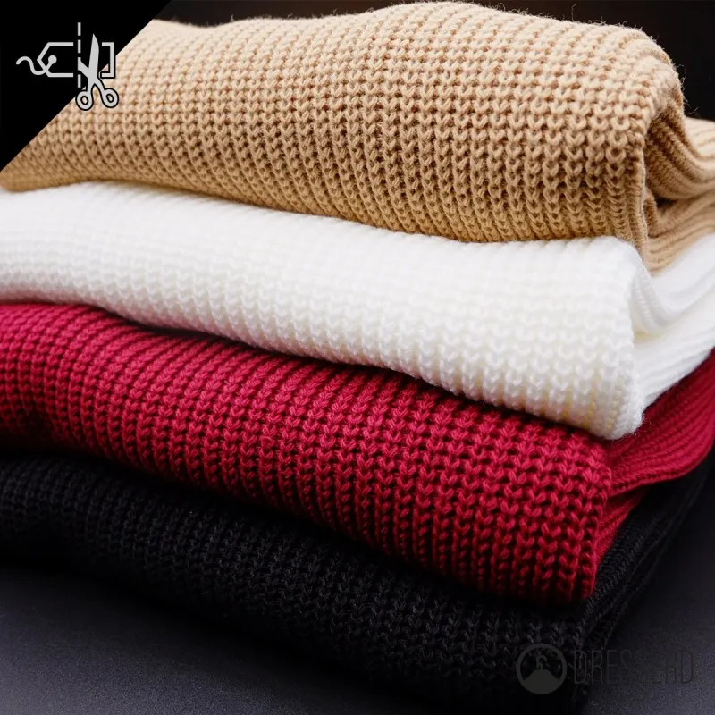 Maglia Uomo dolcevita maglione collo alto Invernale Maglie Trama Pesante Dresserd