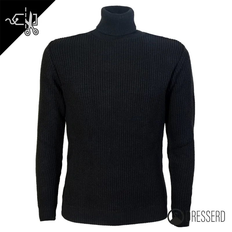 Maglia Uomo dolcevita maglione collo alto Invernale Maglie Trama Pesante Dresserd
