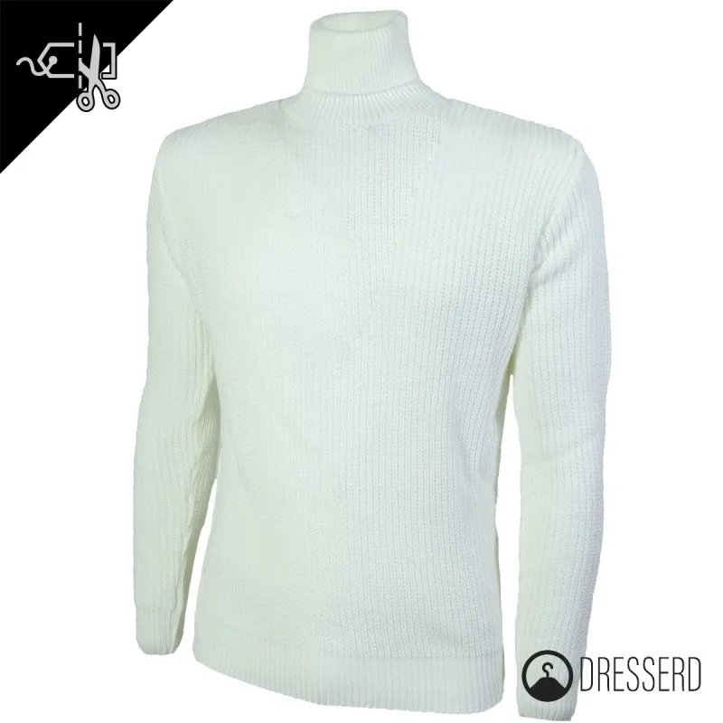 Maglia Uomo dolcevita maglione collo alto Invernale Maglie Trama Pesante Dresserd