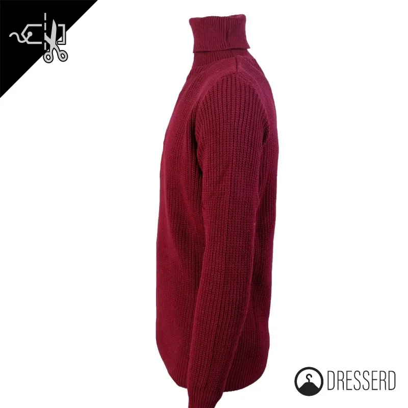 Maglia Uomo dolcevita maglione collo alto Invernale Maglie Trama Pesante Dresserd